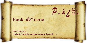 Pock Örzse névjegykártya